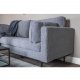 VENTURE DESIGN Boom 3 pers. sofa - m�rkegr� bamsestof polyester og sort metal