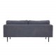 VENTURE DESIGN Boom 3 pers. sofa - m�rkegr� bamsestof polyester og sort metal