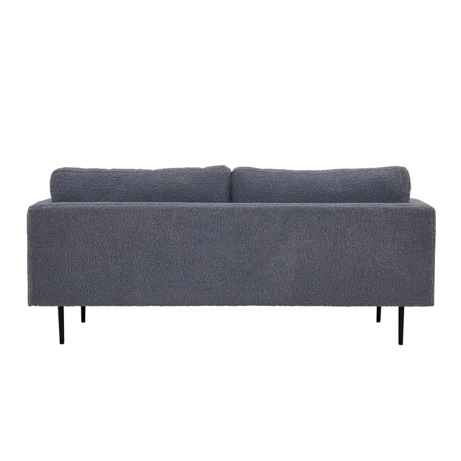 VENTURE DESIGN Boom 3 pers. sofa - m�rkegr� bamsestof polyester og sort metal