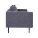 VENTURE DESIGN Boom 3 pers. sofa - m�rkegr� bamsestof polyester og sort metal