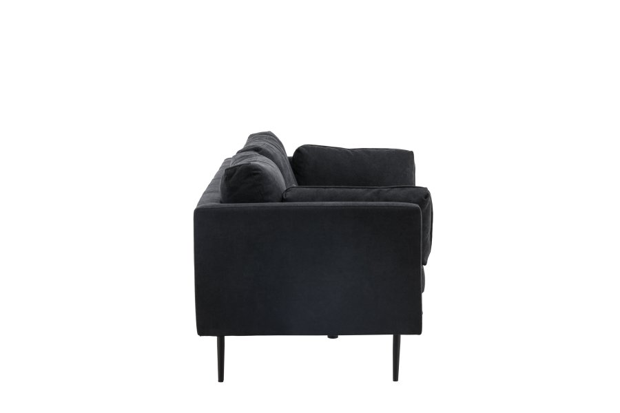 VENTURE DESIGN Boom sofa - sort stoff/lin og sort stl