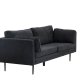 VENTURE DESIGN Boom sofa - sort stoff/lin og sort stl