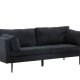 VENTURE DESIGN Boom sofa - sort stoff/lin og sort stl