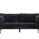 VENTURE DESIGN Boom sofa - sort stoff/lin og sort stl