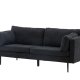 VENTURE DESIGN Boom sofa - sort stoff/lin og sort stl