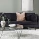 VENTURE DESIGN Boom sofa - sort stoff/lin og sort stl
