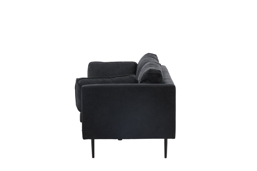 VENTURE DESIGN Boom sofa - sort stoff/lin og sort stl