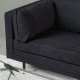 VENTURE DESIGN Boom sofa - sort stoff/lin og sort stl
