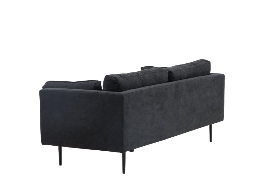 VENTURE DESIGN Boom sofa - sort stoff/lin og sort stl