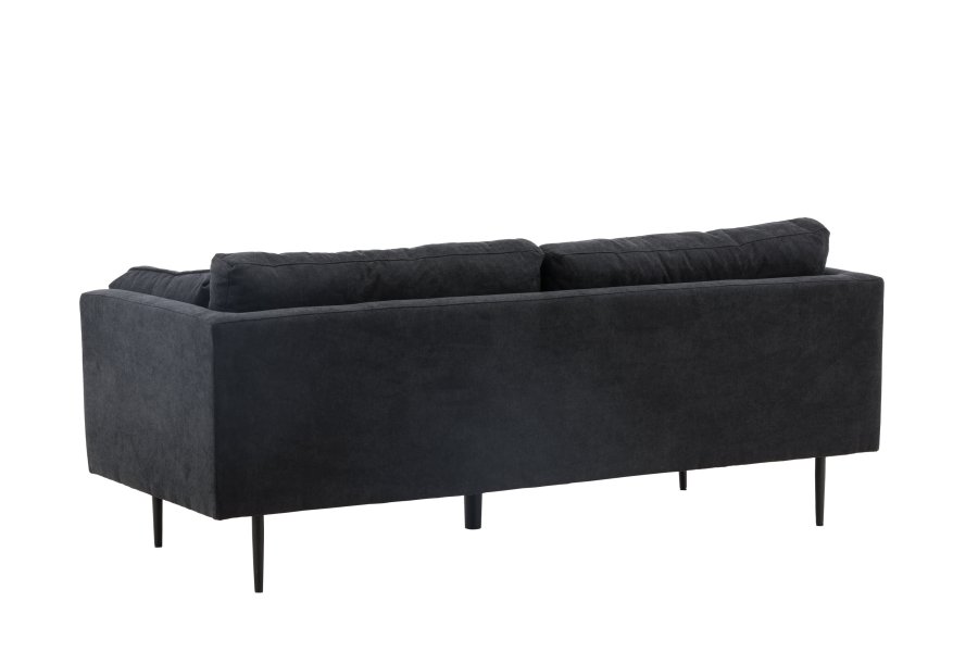 VENTURE DESIGN Boom sofa - sort stoff/lin og sort stl