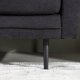 VENTURE DESIGN Boom sofa - sort stoff/lin og sort stl