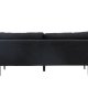 VENTURE DESIGN Boom sofa - sort stoff/lin og sort stl