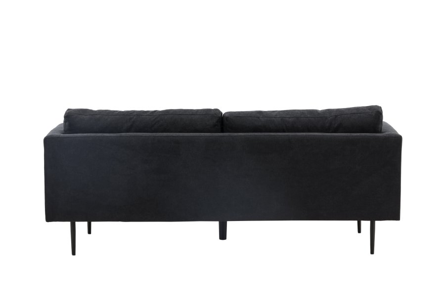 VENTURE DESIGN Boom sofa - sort stoff/lin og sort stl