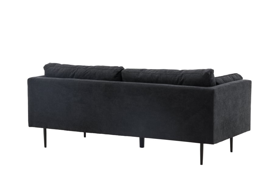 VENTURE DESIGN Boom sofa - sort stoff/lin og sort stl