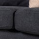 VENTURE DESIGN Boom sofa - sort stoff/lin og sort stl