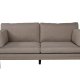 VENTURE DESIGN Boom 3-Sitzer-Sofa - braunes Polyester und schwarzer Stahl