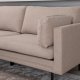 VENTURE DESIGN Boom 3-Sitzer-Sofa - braunes Polyester und schwarzer Stahl