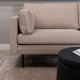 VENTURE DESIGN Boom 3-Sitzer-Sofa - braunes Polyester und schwarzer Stahl