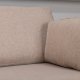 VENTURE DESIGN Boom 3-Sitzer-Sofa - braunes Polyester und schwarzer Stahl