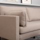 VENTURE DESIGN Boom 3-Sitzer-Sofa - braunes Polyester und schwarzer Stahl