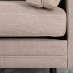 VENTURE DESIGN Boom 3-Sitzer-Sofa - braunes Polyester und schwarzer Stahl