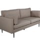 VENTURE DESIGN Boom 3-Sitzer-Sofa - braunes Polyester und schwarzer Stahl