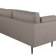 VENTURE DESIGN Boom 3-Sitzer-Sofa - braunes Polyester und schwarzer Stahl