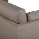 VENTURE DESIGN Boom 3-Sitzer-Sofa - braunes Polyester und schwarzer Stahl