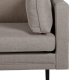 VENTURE DESIGN Boom 3-Sitzer-Sofa - braunes Polyester und schwarzer Stahl