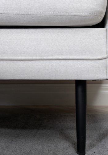 VENTURE DESIGN Boom 3-seters sofa - lys beige polyester og sort stl