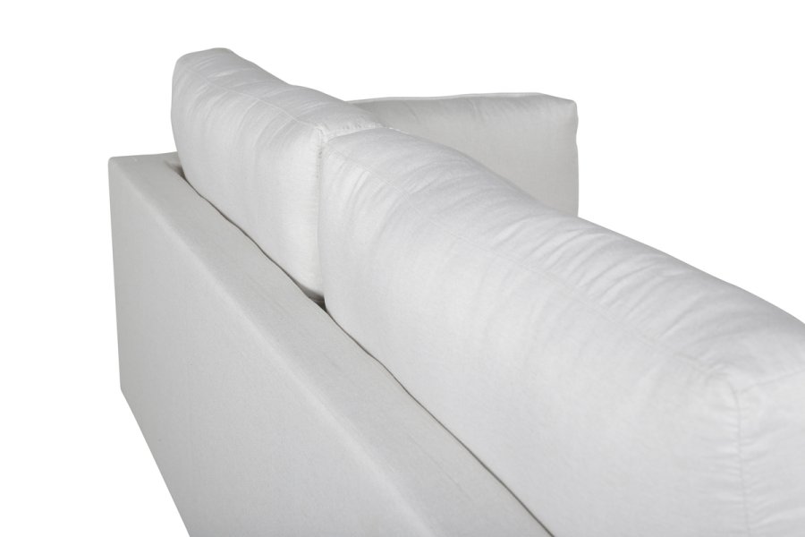 VENTURE DESIGN Boom 3-seters sofa - lys beige polyester og sort stl