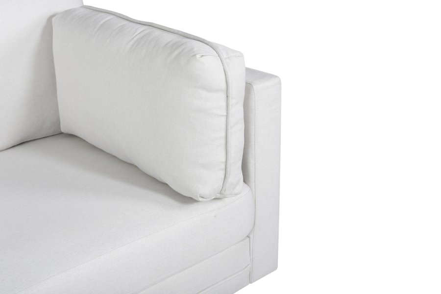 VENTURE DESIGN Boom 3-seters sofa - lys beige polyester og sort stl