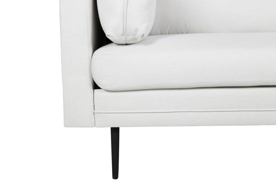 VENTURE DESIGN Boom 3-seters sofa - lys beige polyester og sort stl