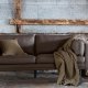 VENTURE DESIGN Boom 3-seters sofa - brun mikrofiber og sort stl