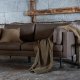 VENTURE DESIGN Boom 3-seters sofa - brun mikrofiber og sort stl