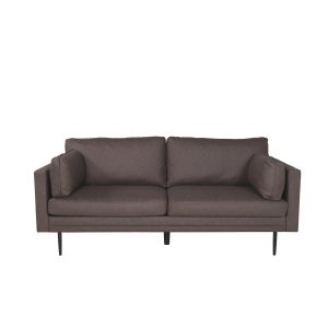VENTURE DESIGN Boom 3 pers. sofa - brun mikrofiber og sort stl