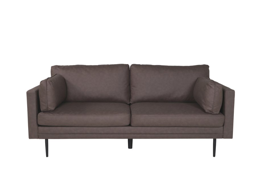 VENTURE DESIGN Boom 3-seters sofa - brun mikrofiber og sort stl