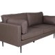 VENTURE DESIGN Boom 3-seters sofa - brun mikrofiber og sort stl