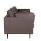 VENTURE DESIGN Boom 3-seters sofa - brun mikrofiber og sort stl