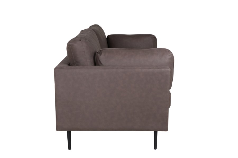 VENTURE DESIGN Boom 3-seters sofa - brun mikrofiber og sort stl
