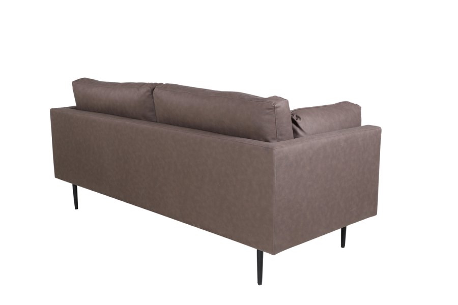 VENTURE DESIGN Boom 3-seters sofa - brun mikrofiber og sort stl