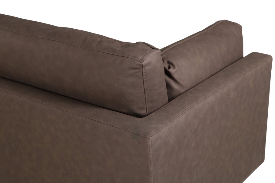 VENTURE DESIGN Boom 3-seters sofa - brun mikrofiber og sort stl