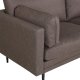 VENTURE DESIGN Boom 3-seters sofa - brun mikrofiber og sort stl