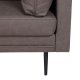 VENTURE DESIGN Boom 3-seters sofa - brun mikrofiber og sort stl