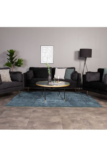 VENTURE DESIGN Boom lenestol, med armlener - svart polyester og metall og metall