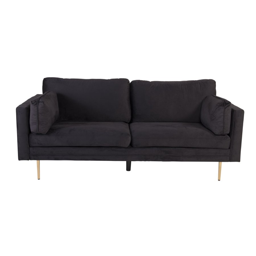 VENTURE DESIGN Boom 3-seters sofa - svart polyester og metall