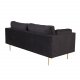 VENTURE DESIGN Boom 3-seters sofa - svart polyester og metall