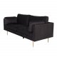 VENTURE DESIGN Boom 3-seters sofa - svart polyester og metall