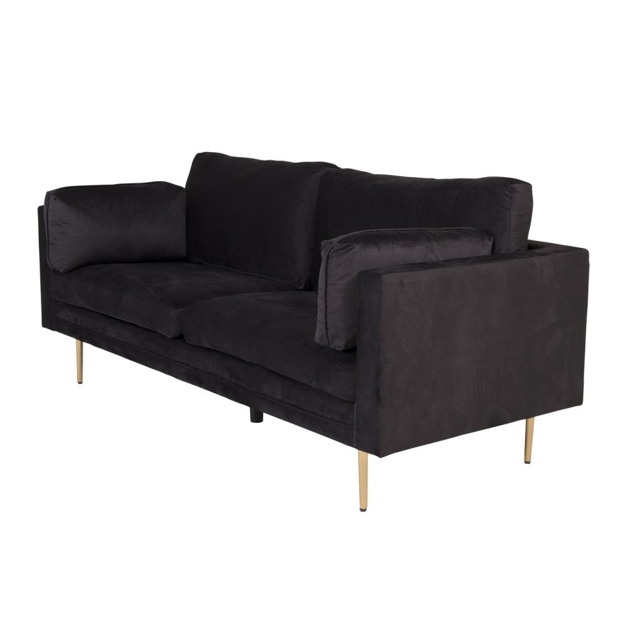 VENTURE DESIGN Boom 3-seters sofa - svart polyester og metall
