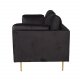 VENTURE DESIGN Boom 3-seters sofa - svart polyester og metall